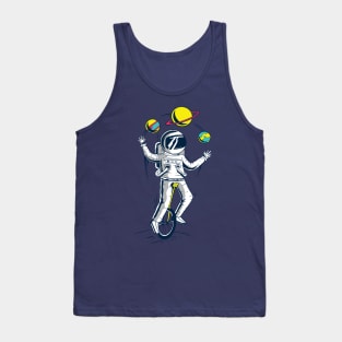 space astronaut wearing suite playing with plants Tank Top